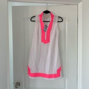 Sail to Sable Neon Clip Dot Shift Dress 🌺